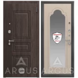 ДА66 Антик серебро Прага • входная дверь • шумоизоляция • с зеркалом • АРГУС (Йошкар-Ола)