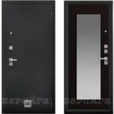 Ультра Милли (венге тисненный • черный букле • zamak silver) • входная дверь • с зеркалом • БЕРЛОГА (Йошкар-Ола)
