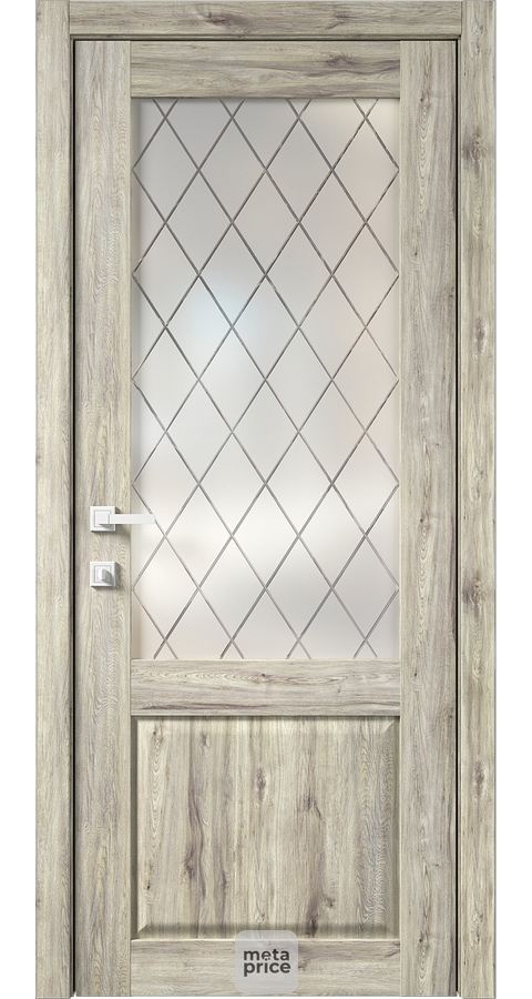 Дверь Kantri 2 • дверь остекленная • стекло «Ромбы» • ЛОРД (Чебоксары) можно купить в магазине 72дверки на Пермякова 81 в Тюмени