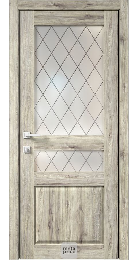 Дверь Kantri 4 • дверь остекленная • стекло «Ромбы» • ЛОРД (Чебоксары) можно купить в магазине 72дверки на Пермякова 81 в Тюмени
