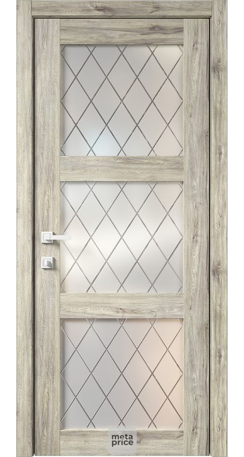 Дверь Kantri 6 • дверь остекленная • стекло «Ромбы» • ЛОРД (Чебоксары) можно купить в магазине 72дверки на Пермякова 81 в Тюмени