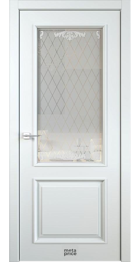 Дверь M1 • дверь остекленная • стекло «Rococo» • гравировка • ЛОРД (Чебоксары) можно купить в магазине 72дверки на Пермякова 81 в Тюмени