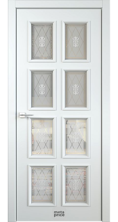 Дверь M5 • дверь остекленная • стекло «Rococo» • гравировка • ЛОРД (Чебоксары) можно купить в магазине 72дверки на Пермякова 81 в Тюмени