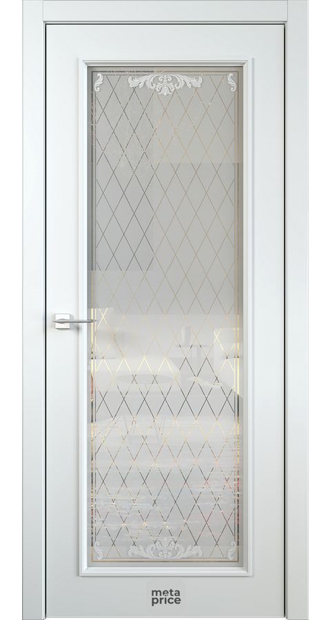 Дверь M6 • дверь остекленная • стекло «Rococo» • гравировка • ЛОРД (Чебоксары) можно купить в магазине 72дверки на Пермякова 81 в Тюмени