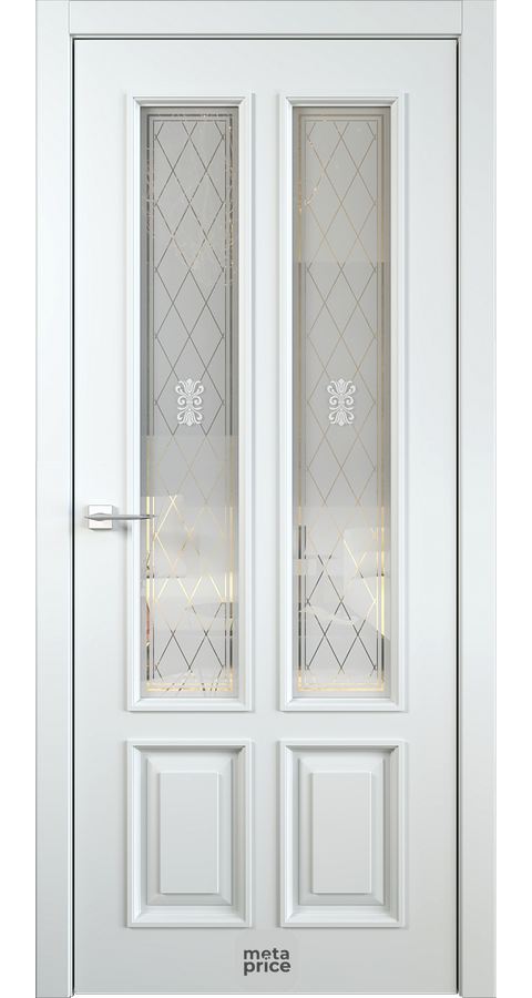 Дверь M7 • дверь остекленная • стекло «Rococo» • гравировка • ЛОРД (Чебоксары) можно купить в магазине 72дверки на Пермякова 81 в Тюмени
