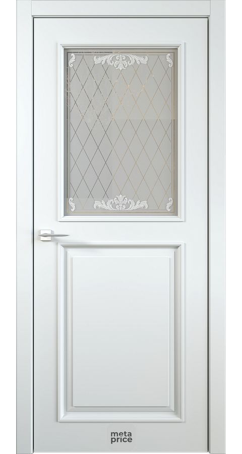 Дверь M8 • дверь остекленная • стекло «Rococo» • гравировка • ЛОРД (Чебоксары) можно купить в магазине 72дверки на Пермякова 81 в Тюмени