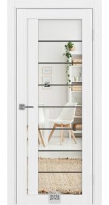 Турин_524АССSB.22 ЭКО-шпон • дверь остекленная • молдинг • Optima porte (Россия)