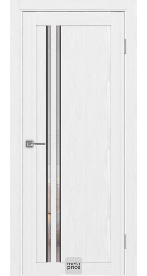 Дверь Турин_525АПСSB.121 ЭКО-шпон • дверь остекленная • молдинг • Optima porte (Россия) можно купить в магазине 72дверки на Пермякова 81 в Тюмени