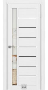 Турин_554АППSB.21 ЭКО-шпон • дверь остекленная • молдинг • Optima porte (Россия)