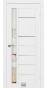 Турин_554АППSC.21 ЭКО-шпон • дверь остекленная • молдинг • Optima porte (Россия)
